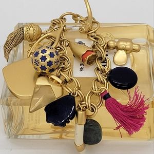 Tory Burch Rare Collectible Signed Charm Bracelet